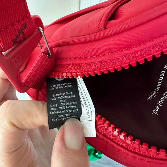 Lululemon Red Crossbody Pouch with Maple Leaf Emboss - Picture 12 of 13